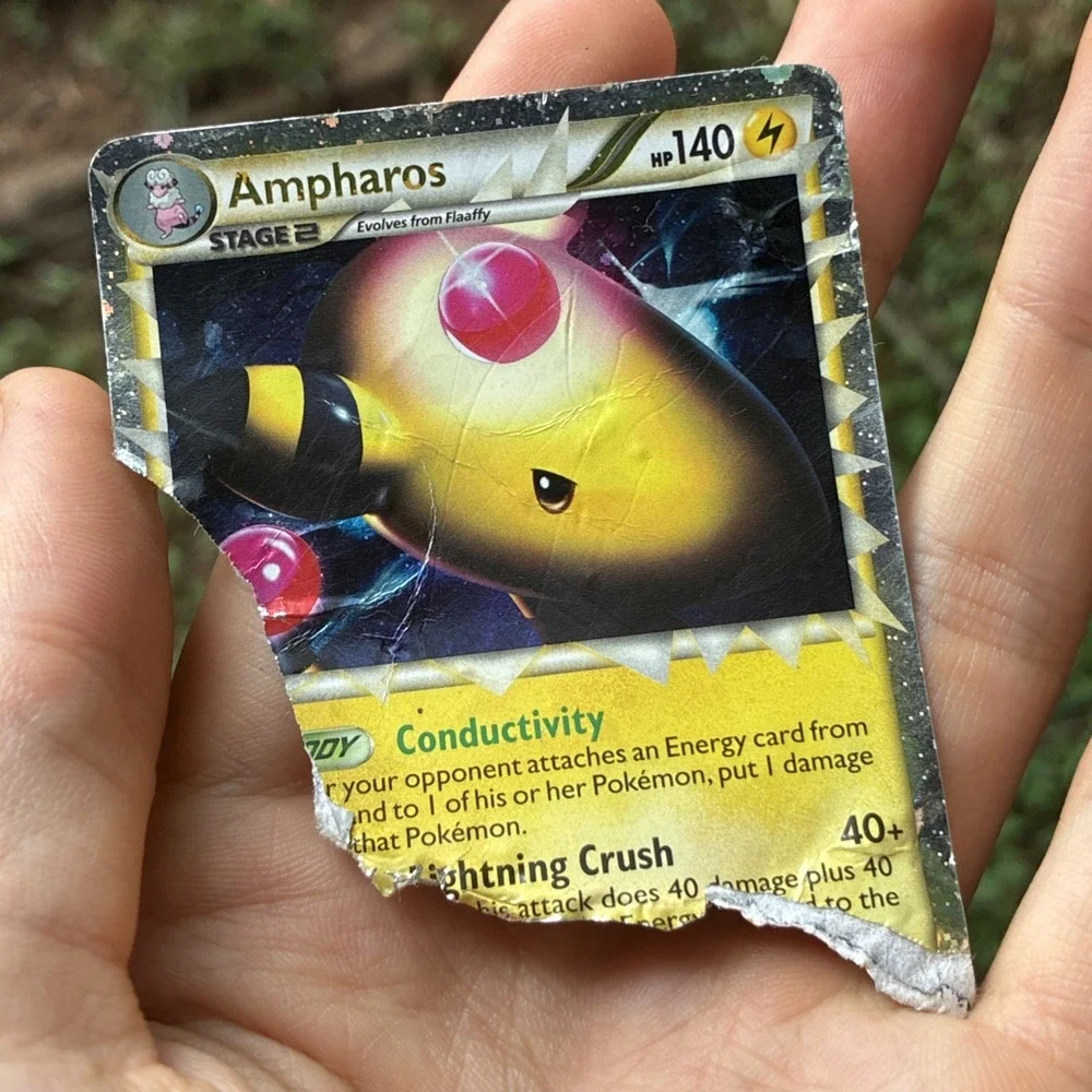 Ampharos (Prime) 105/123 Heartgold & Soulsilver Holo - Damaged Ripped As Is